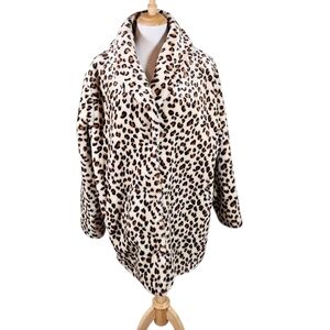 Stylish Leopard Print Teddy Jacket